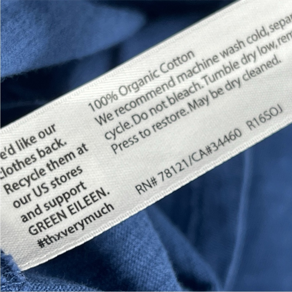 Eileen Fisher Navy Blue V-Neck Short Sleeve Tee XL - Picture 5 of 9